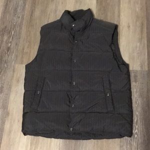 Express pinstripe puffer vest